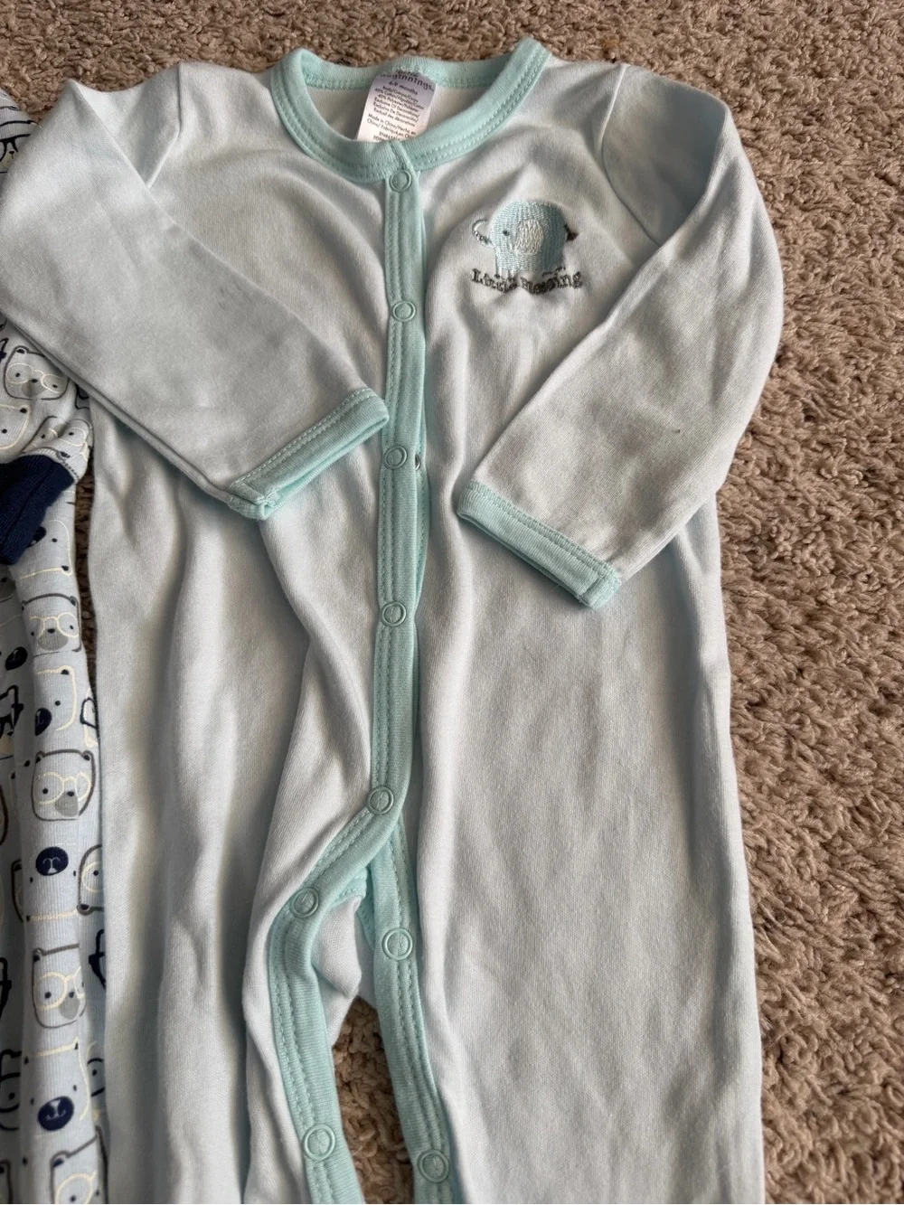 3-Piece Baby Footed Pajamas